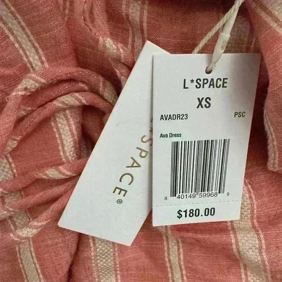 NWT L*Space
Ava Dress $180 Sz XS in orange white stripe - Picture 3 of 3